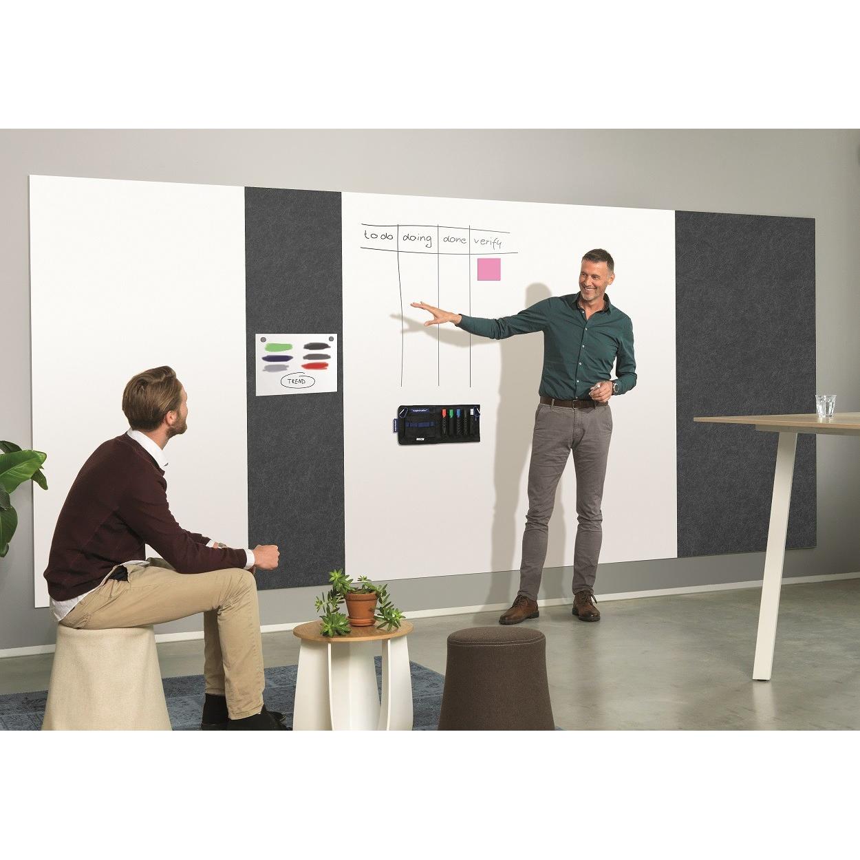 Magnetoplan, Lavagna di presentazione, MAGNETOP. Infinity Wall X Acoustics 1011113 antracite 980x1980mm (98 x 198 cm)