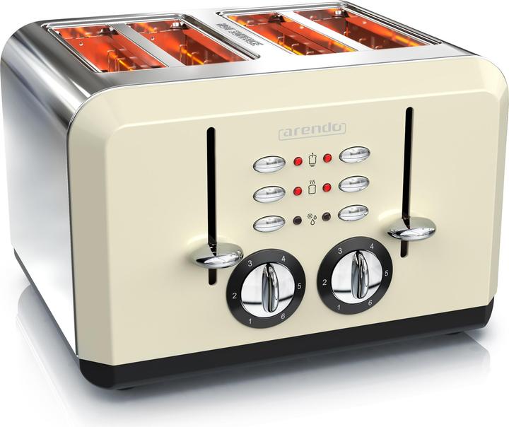Produktbild Arendo Automatik Toaster 4 Scheiben in Beige