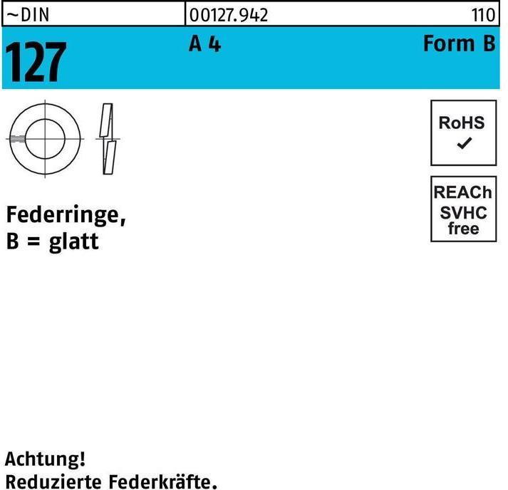 Actual product image Spring washer DIN 127 B 18 A 4
