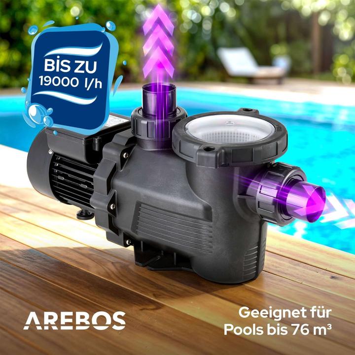 Produktbild Arebos Schwimmbadpumpe