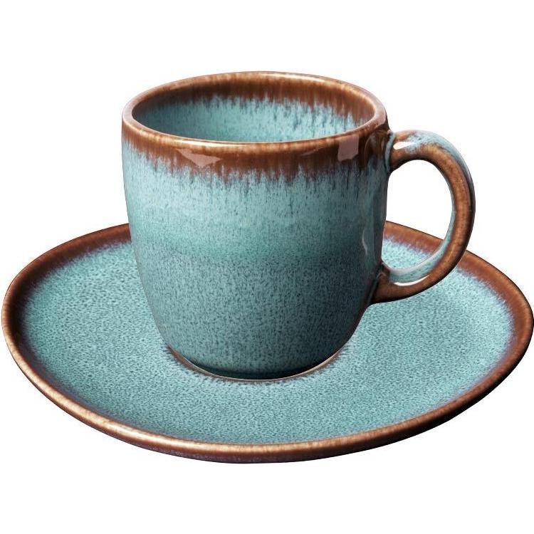 Like. by Villeroy & Boch, Tasse, Lave Kaffeetasse mit Untertasse (190 ml, 2 x)