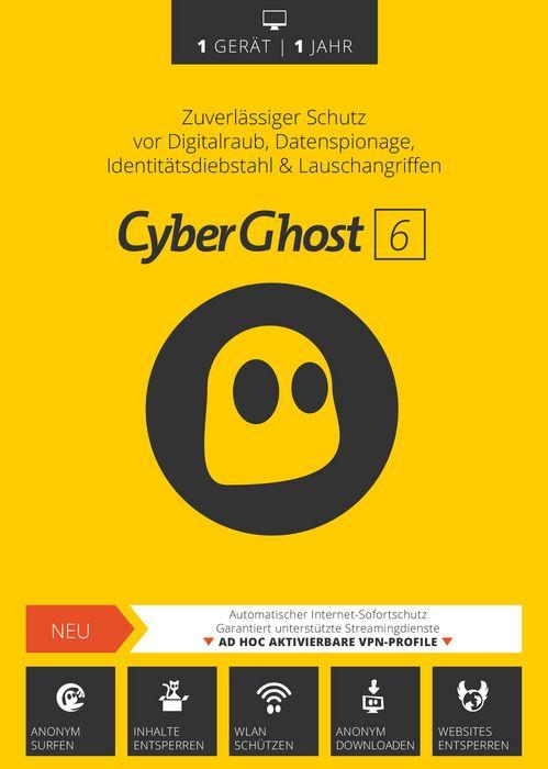 Produktbild S.A.D. CyberGhost VPN 6 (1 User, 12 Monate)