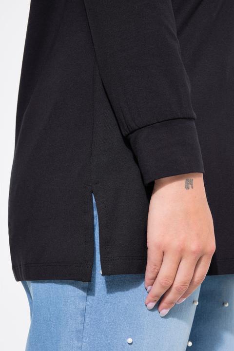 Produktbild Miamoda Langarmshirt, Classic Fit, Glitzersteinchen (50)