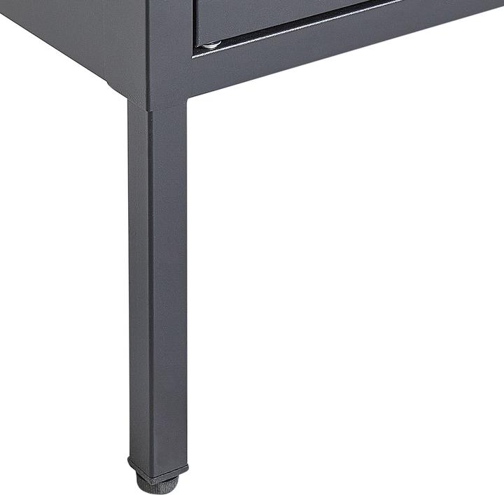 Image du produit Beliani Vitrine en verre métal noir 150 cm NASH (90 x 150 cm)