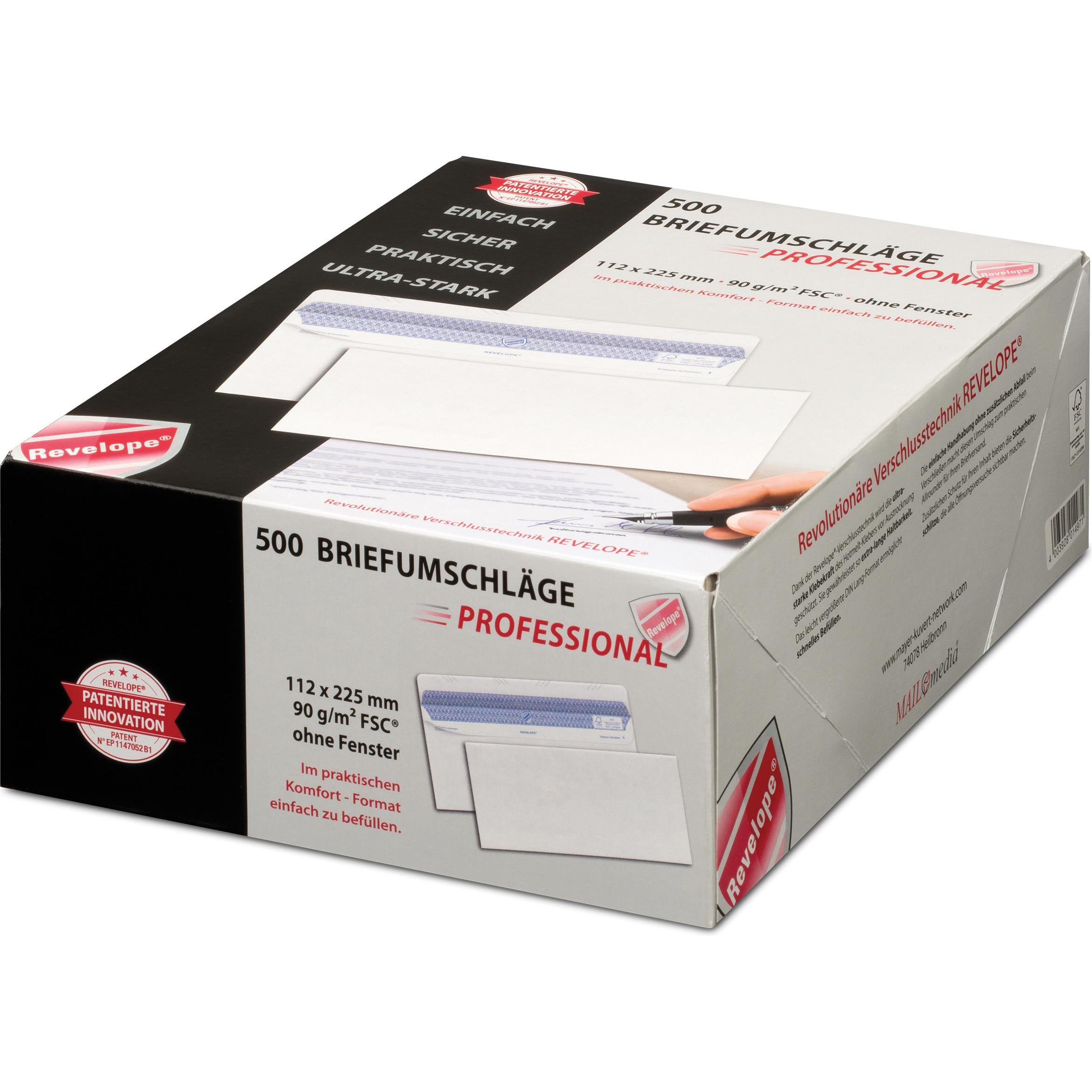 Thumbnail - Magni, Briefumschlag, Revelope Professional Briefhüllen 112 x 225 mm selbstklebend Offset weiss 90 g/m² (FSC), 30051799 ...