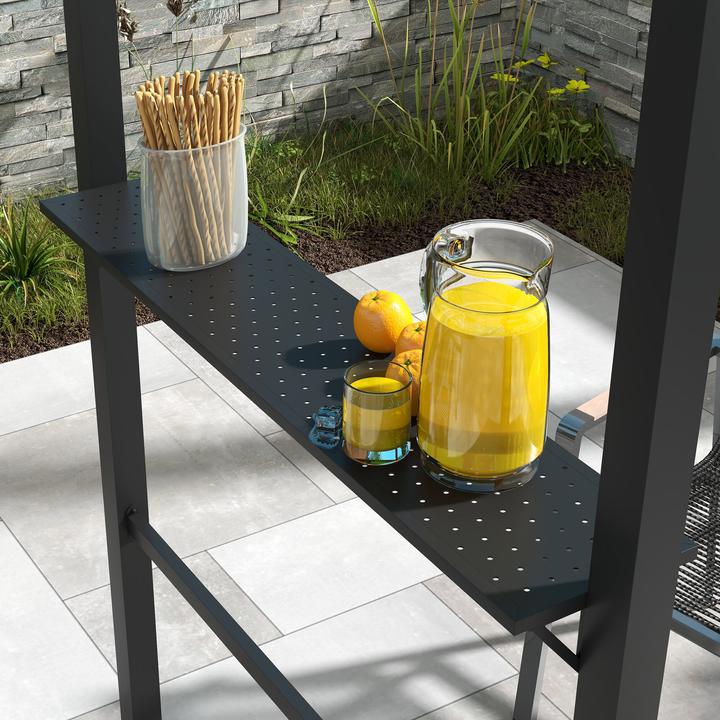 Actual product image Outsunny Barbecue pavilion with storage area and hanging hooks (233 cm, 110 cm)