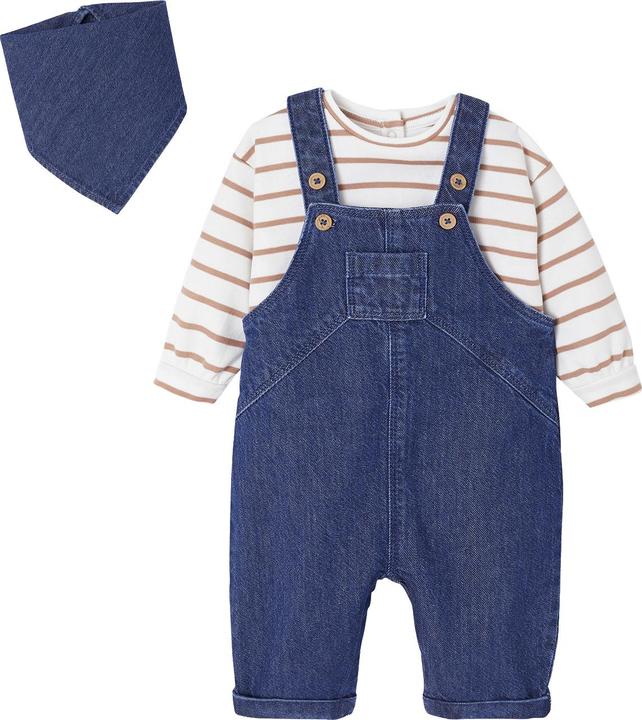 Produktbild Vertbaudet Baby-Set: Body, Latzjeans & Halstuch (68)