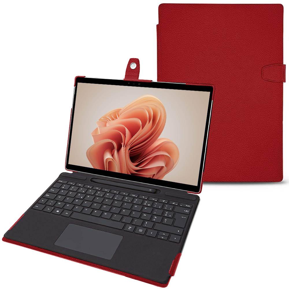 Noreve Lederschutzhülle Microsoft Surface Pro 9 (Surface Pro), Tablet Hülle, Rot