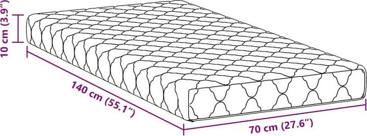 Actual product image vidaXL Mattress comfort (Foam core, 70 x 140 cm)