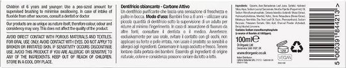 Image du produit Dr. Organic CARBÓN pâtes de dientes 100 ml (100 ml)
