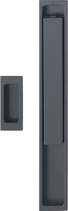 Hoppe Hebeschiebegarnitur AUSTIN Muschelgriff, Aluminium schwarz matt