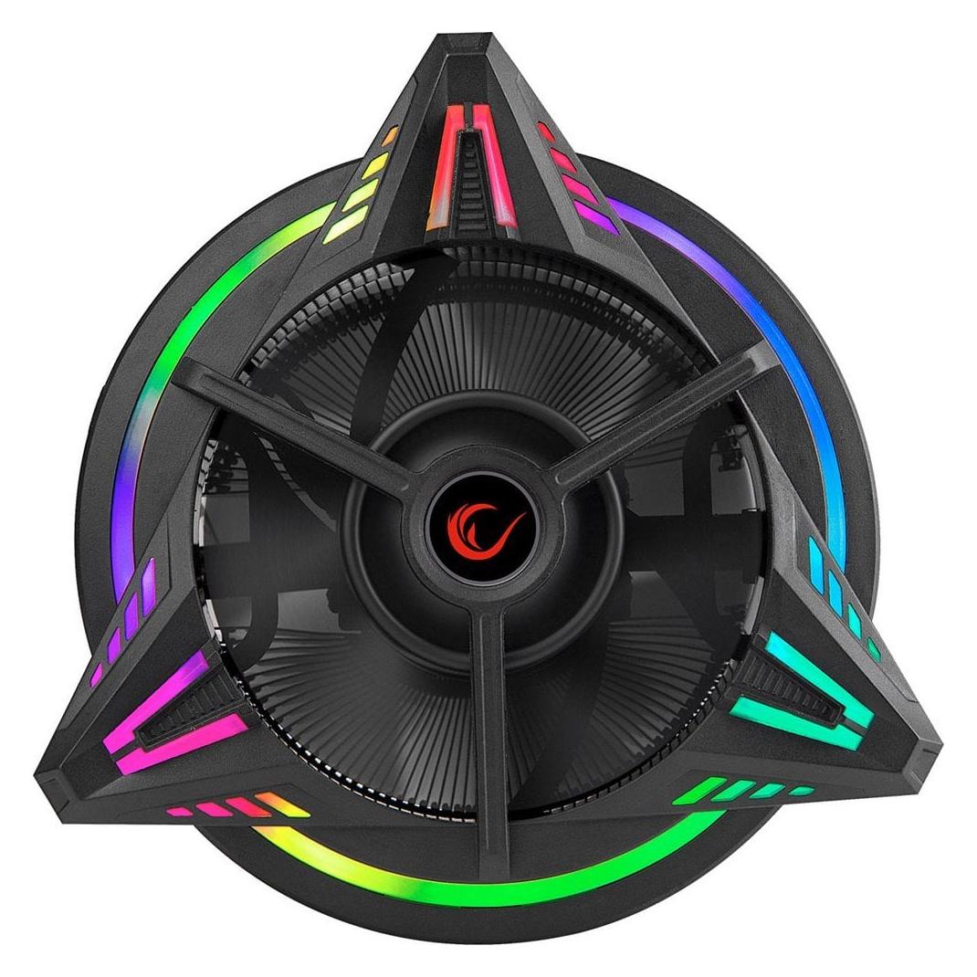 Rampage CPU Cooler - RM-C03 COOLBLADE (max 28dB, 73,05 m3/h, 4 pin csatlakozó, 8cm, RGB LED) (COLRAMRM-C03COOLBLADE)