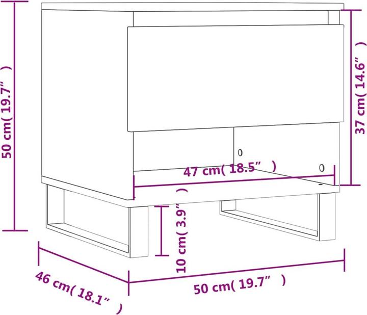 Image du produit vidaXL Couchtisch (50 x 46 x 50 cm)