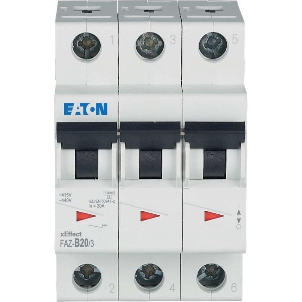 Thumbnail - Eaton, Schutzschalter, Circuit Breaker, B Curve, 20A, 3-Pole