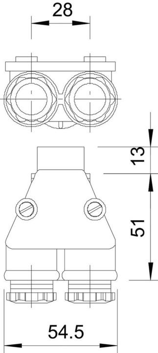 Actual product image OBO Bettermann Twin screw fitting