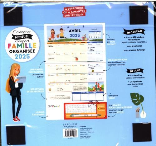 Immagine prodotto Larousse pratique Calendario mensile compatto della famiglia organizzata 2025 (Francese)