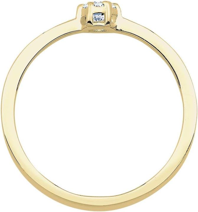 Actual product image Elli Diamore Womens Engagement Flower Diamond Ring 008 ct in 375 Yellow Gold (56)