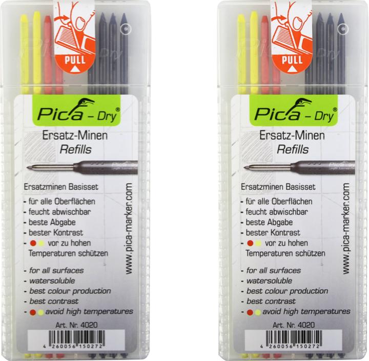 Actual product image Pica DRY Refills Base Set Colorful Water Soluble Multi Use 16 pcs. ( 2x 4020 ) (16 pcs., 2.80 mm, 2B)