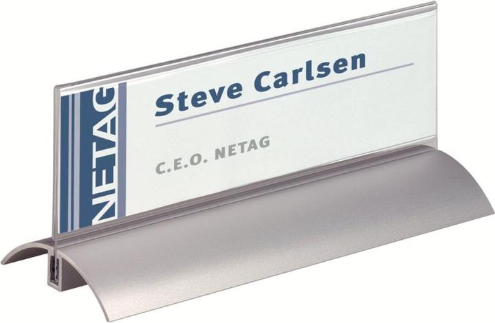 Actual product image Durable Table name plate, acrylic with aluminium base