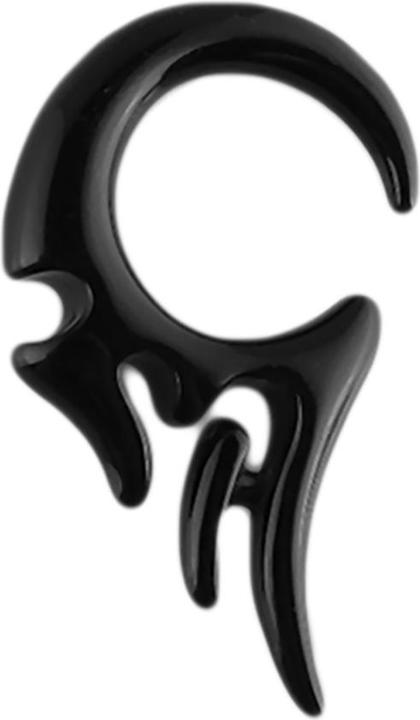 Immagine prodotto Star Piercing Taper elasticizzato a spirale nero con ali tribali (Materiale sintetico, senza ottone)