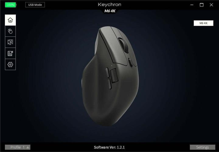 Actual product image Keychron M6 4K (Cable, Wireless)