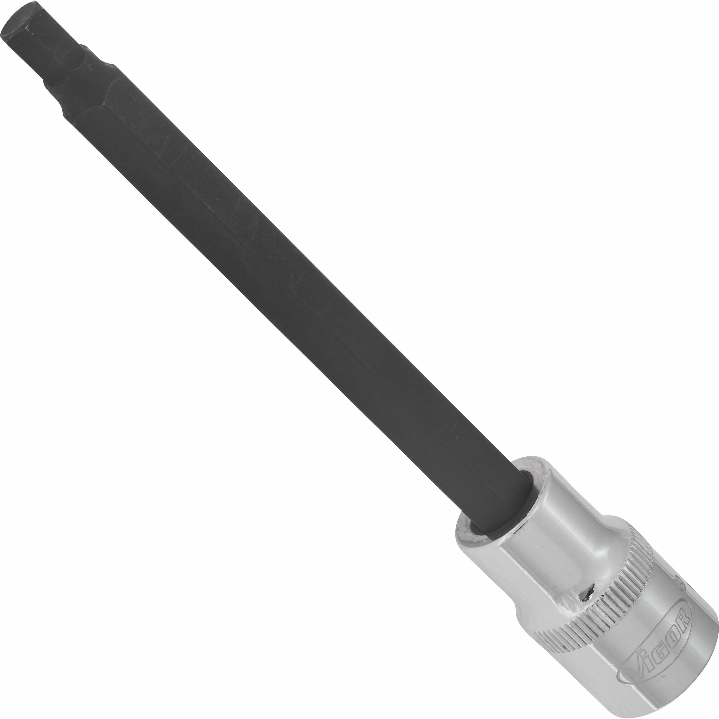 Vigor, Steckschlüssel + Stecknuss, Innensechskant Schraubendreher-Einsatz ∙ V2082 ∙ Vierkant12,5 mm (1/2 Zoll) ∙ Innen S...
