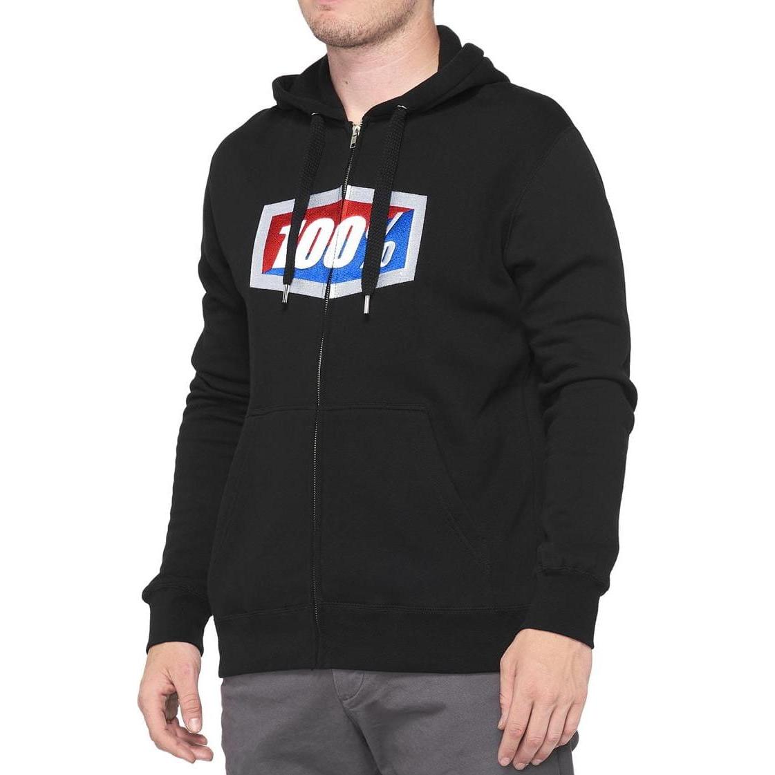 Thumbnail - 100%, Herren, Pullover, Hoody Official Zip, Schwarz, (XXL)