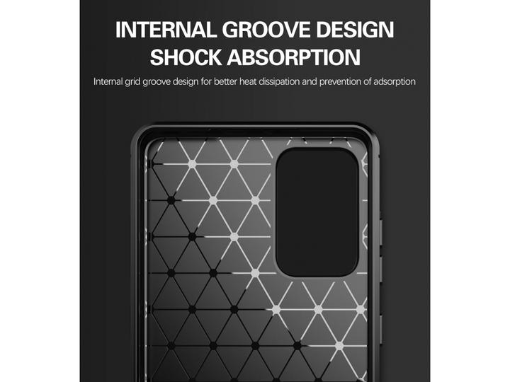 Produktbild Screenguard Samsung Galaxy A72 Hülle Carbon Brushed Soft TPU (Samsung Galaxy A72)