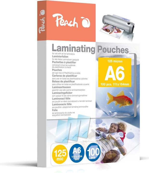 Peach Laminierfolie A6 (A6, 100 Stück, 125 µm)