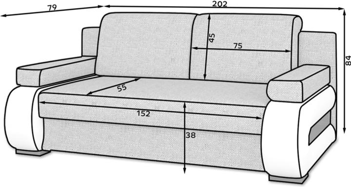 Actual product image ELTAP Laura (3-seater, Sofa bed)