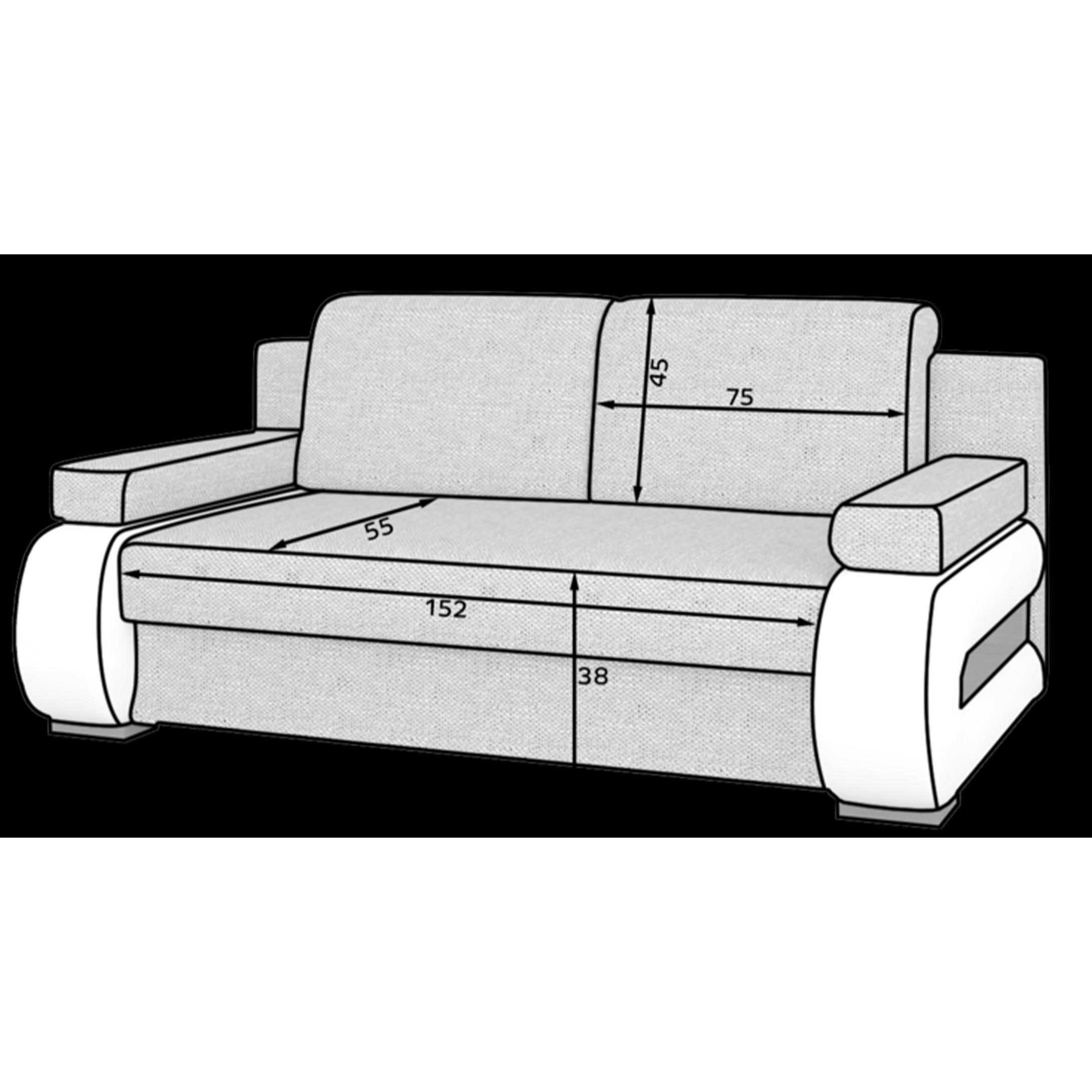 Thumbnail - ELTAP, Sofa, Laura (3-Sitzer, Bettsofa)