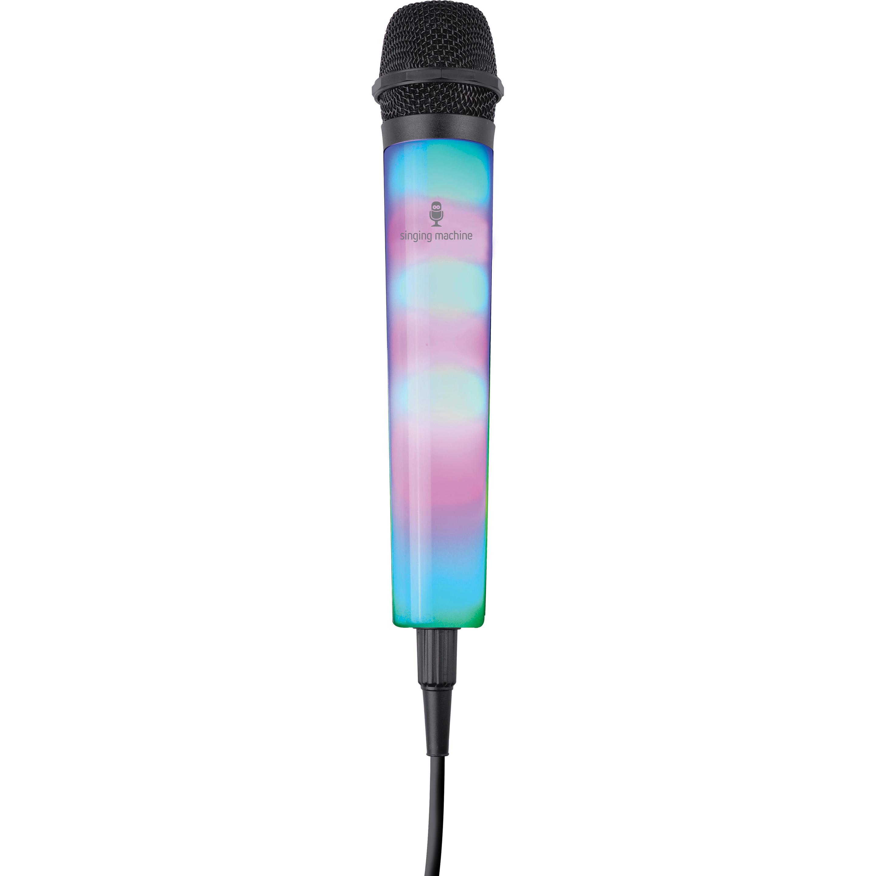 PDT Singing Machine LED Mic - Black, PA Lautsprecher