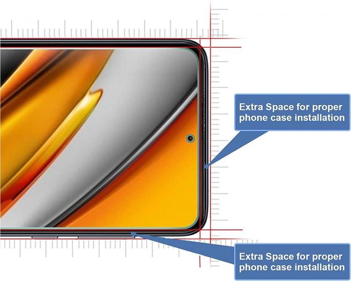 Actual product image Screenguard Xiaomi Poco F3 bulletproof glass protective film Case Friendly Design (1 pcs., Xiaomi Poco F3)