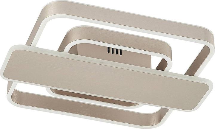 Actual product image Lucande Linetti LED Ceiling Lamp angular nickel 40cm (1545 lm)