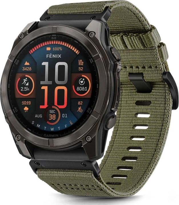 Produktbild Tech-Protect Nylon strap for Garmin Fenix 5X / 5X PLUS / 6X / 6X PRO / 7X / 8 (51 mm) - green