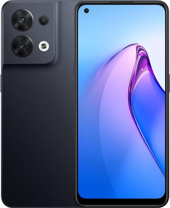 Image du produit OPPO Reno 8 (256 Go, Shimmer Black, 6.43", Double SIM, 50 Mpx, 5G)