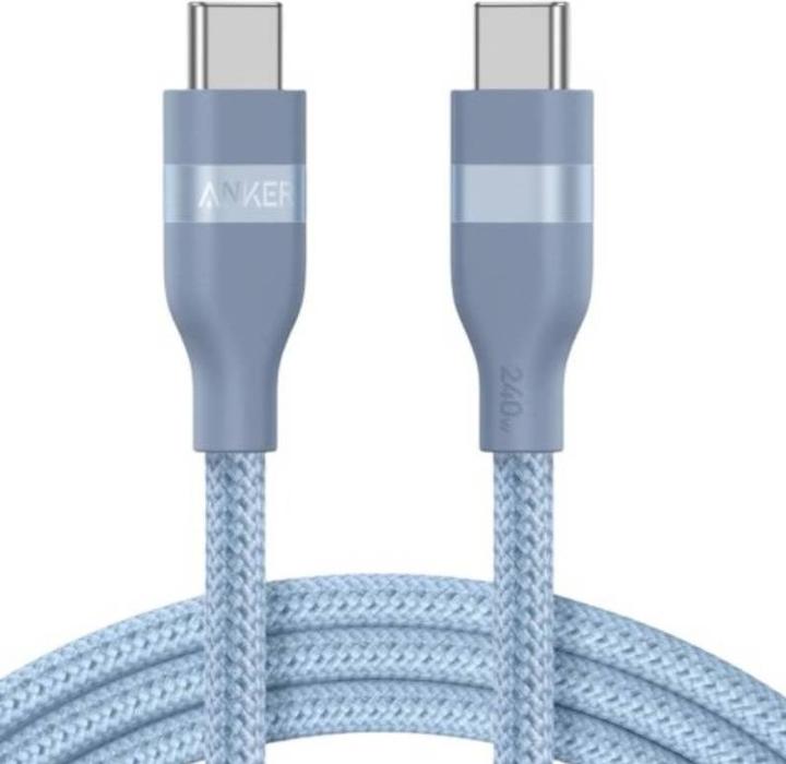 Anker Ultra Soft Kabel- USB-C zu USB-C - 240W - 0.9M - Blau (0.90 m, 240 W)