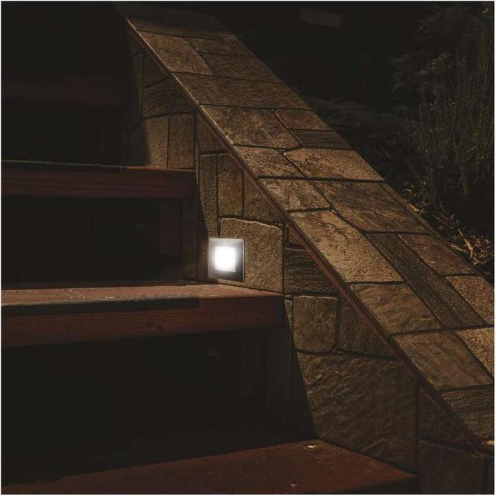 Actual product image Emos LED staircase light - recessed light 80×80 1.5W neut. white IP65 (65 lm)