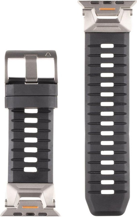 Tactical Banda tattica resistente per Apple Watch Ultra Black (Fluoroelastomero, Acciaio inossidabile, Apple Watch Ultra)