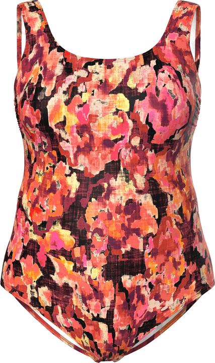 Image du produit Ulla Popken Maillot de bain sans bonnets souples, motif et décolleté rond (50, 52)