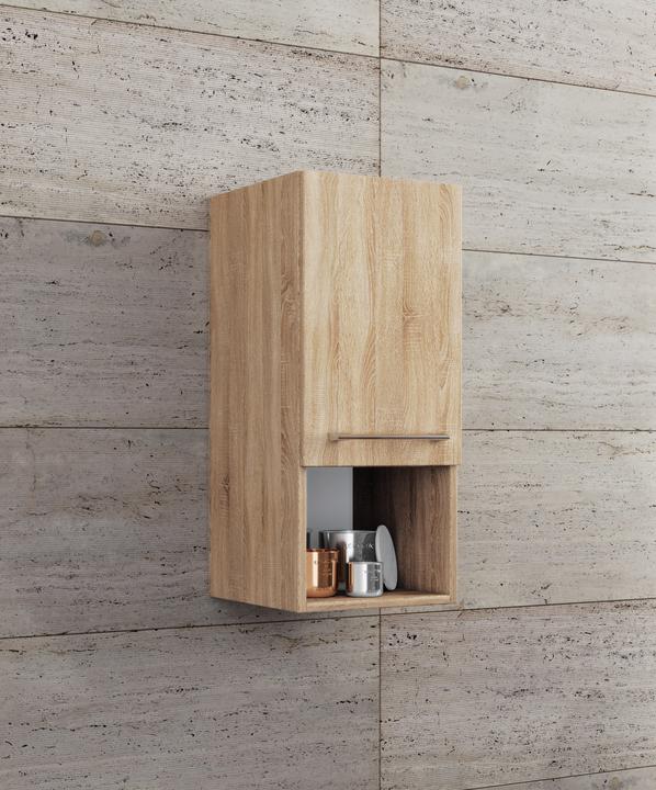 Actual product image VCM Wooden Bathroom Furniture Midi Cabinet Badinos Hinged Door Compartment (33 x 37 x 76 cm)