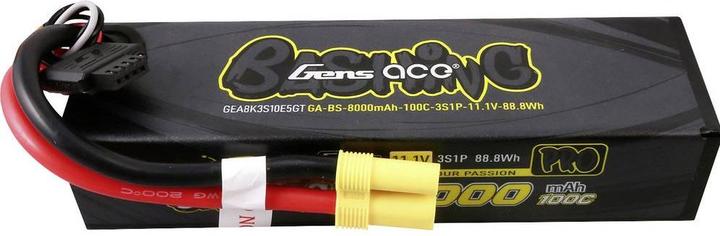 Gens Ace G-Tech 8000mAh 11.1V 100C 3S1P Lipo Battery Pack with EC5-Bashing Series (11.10 V, 8000 mAh)