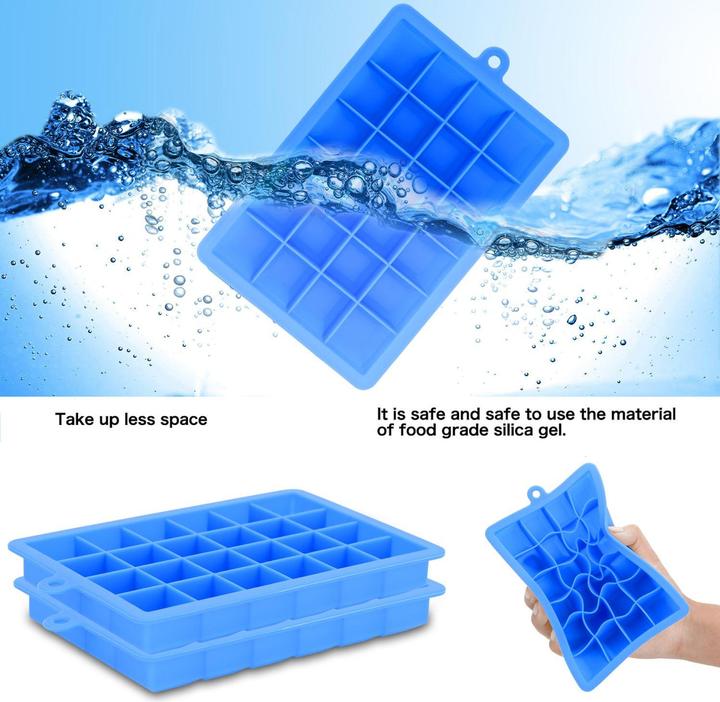 Actual product image Intirilife 2x ice cube moulds set of 2 à 24 compartments