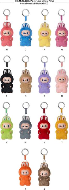 Immagine prodotto Pop Mart I Mostri Labubu Pin for Love (N-Z) Blindbox (Singolo)