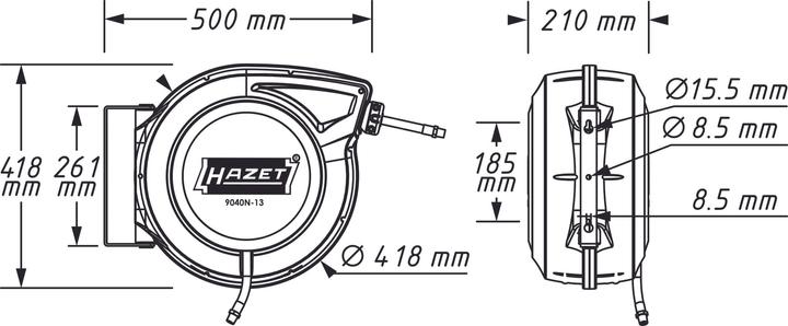 Actual product image HAZET Hose reel 9040N-13