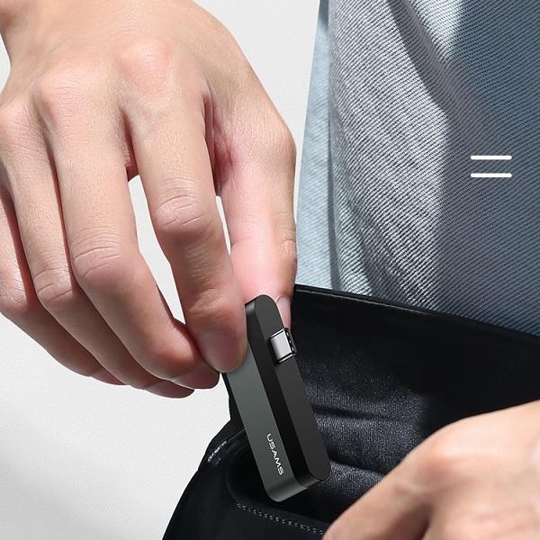 Actual product image Usams CONCENTRATORIAUS USB US-SJ463 1 x Micro SD + 2 x USB-A 3.0 (SJ463HUB01) (USB-C, 3 ports)