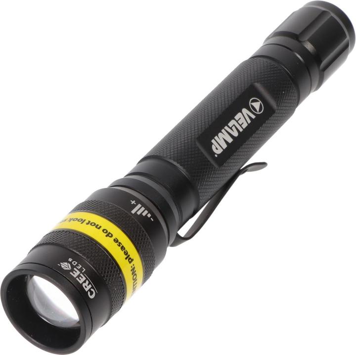 Velamp Taktische Taschenlampe, fokussierbar, extrem leicht
