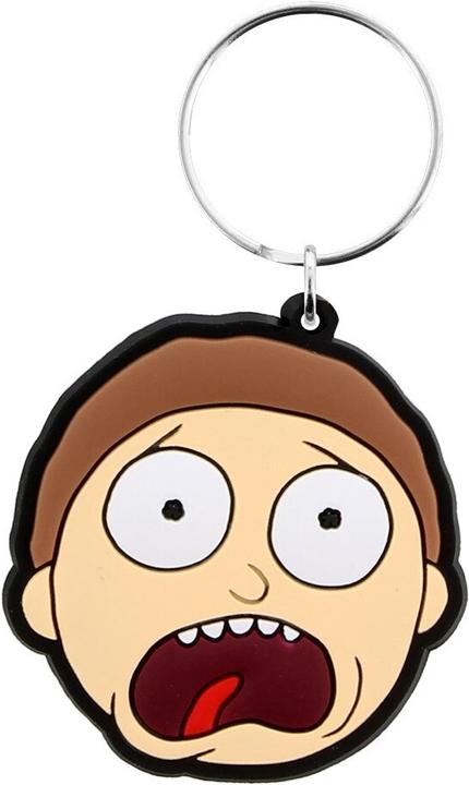 Actual product image Rick And Morty Terrified Face Keychain
