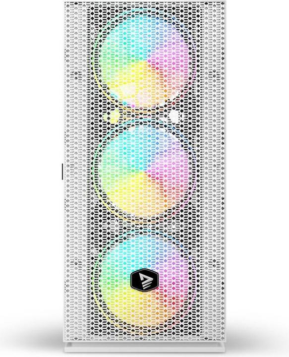 Produktbild Savio Obudowa komputerowa ARGB Mesh/Glass, Raptor X1 Biała (ITX, mATX, ATX)
