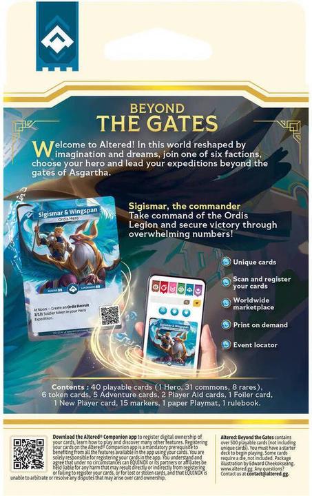 Produktbild Equinox Altered TCG - Beyond the Gates Starter Deck (Englisch, Deck)